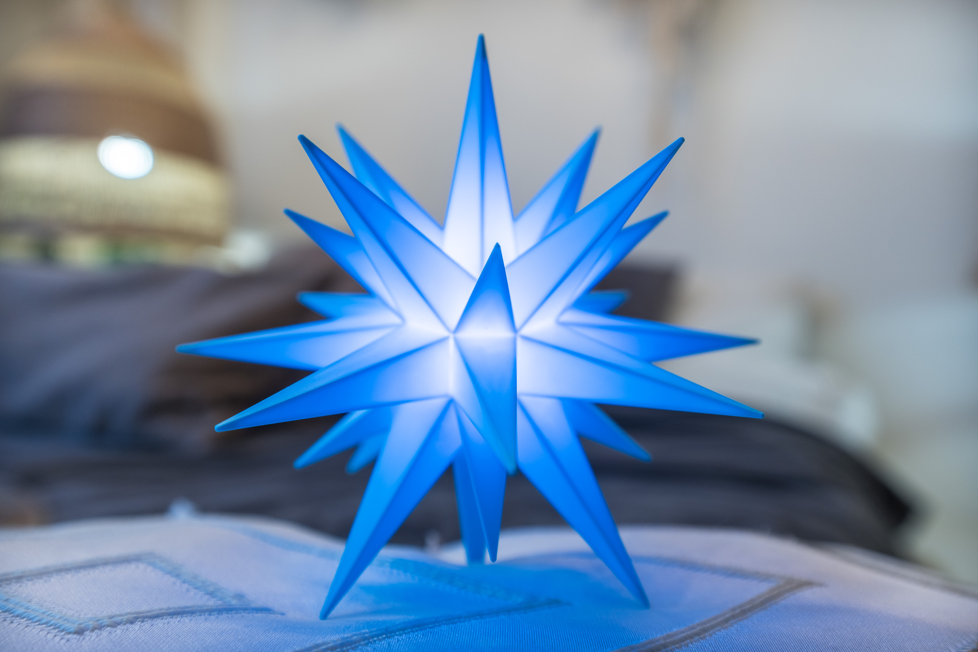 Светодиодная мини-звезда, 13 см, синяя, оригинальная упаковка