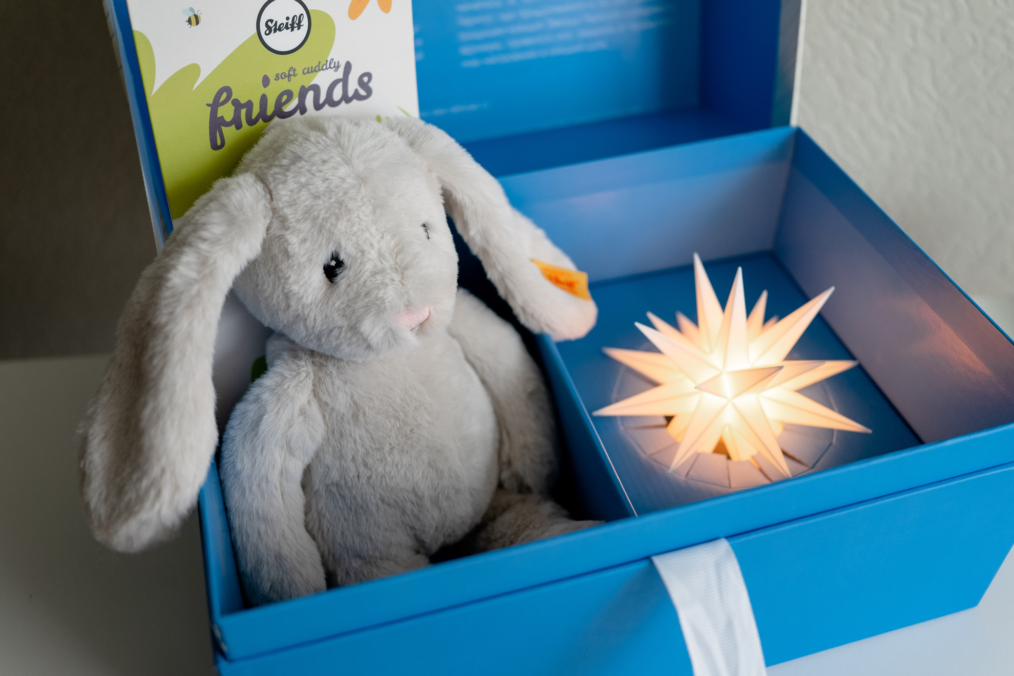 Подарочный набор с мягкой игрушкой «Кролик Хоппи», 26 см, кремовый