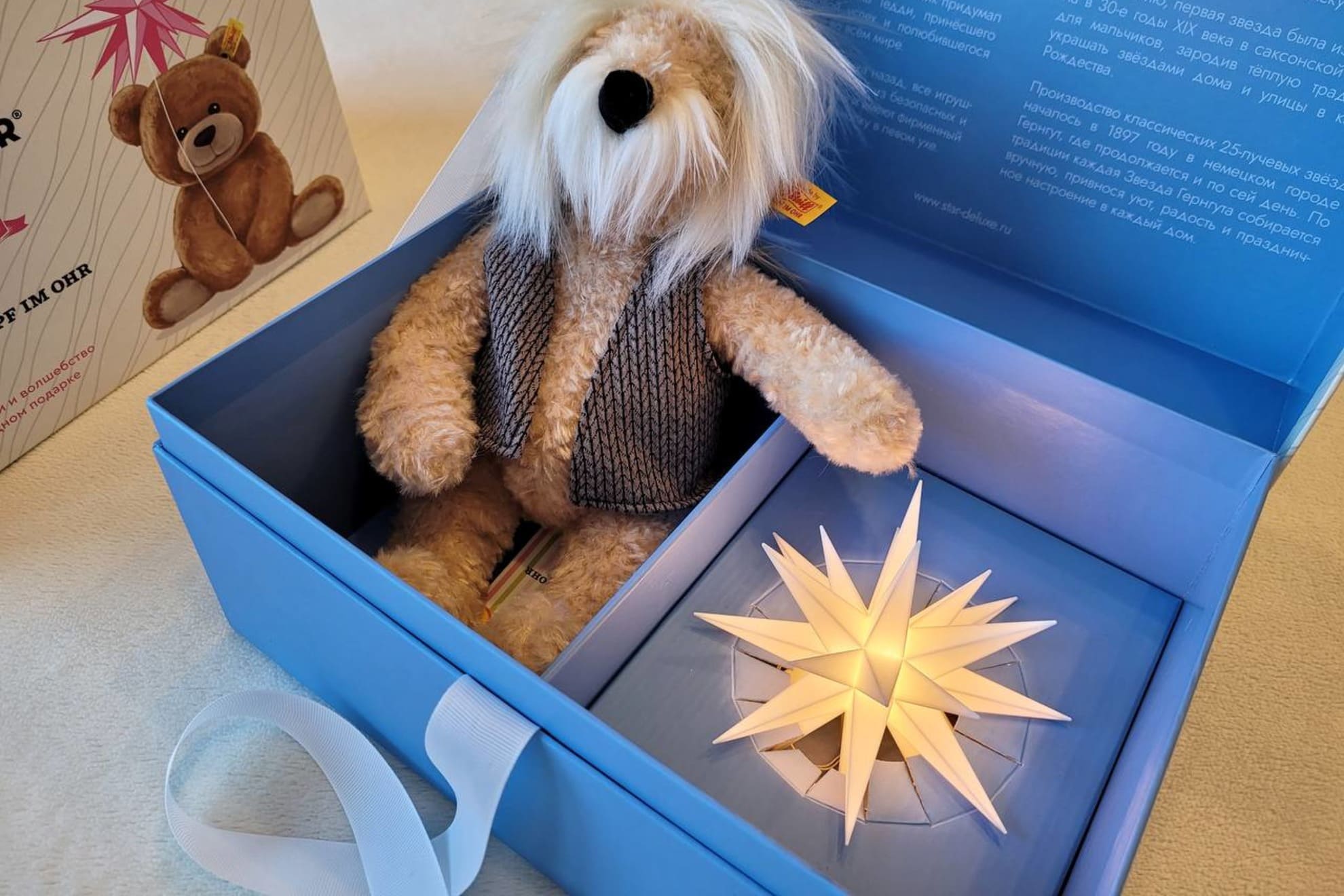 Подарочный набор с мягкой игрушкой «Медведь Тедди Эйнштейн», 28 см, бежевый