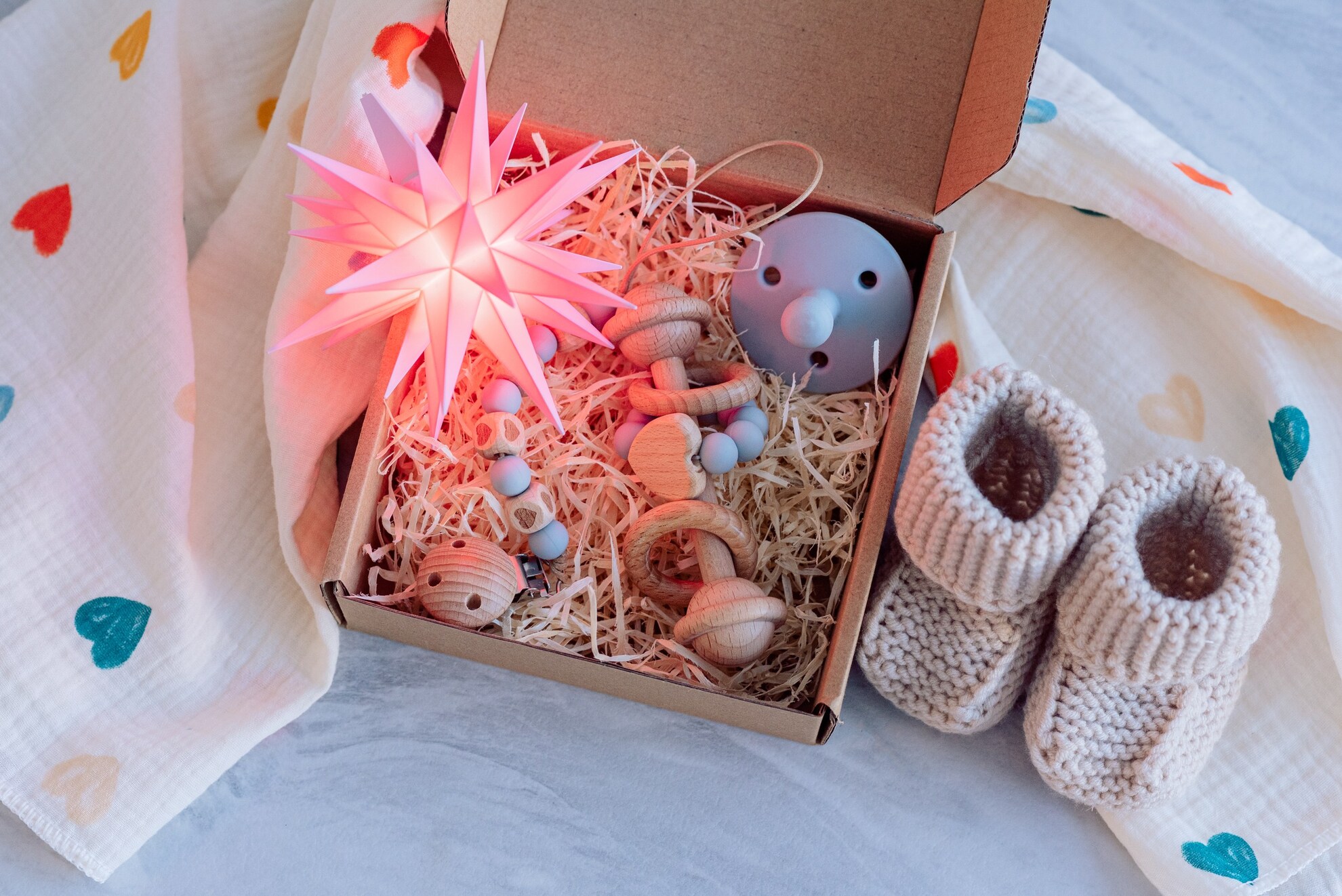 Подарочный набор для новорожденных со звездой Гернгута